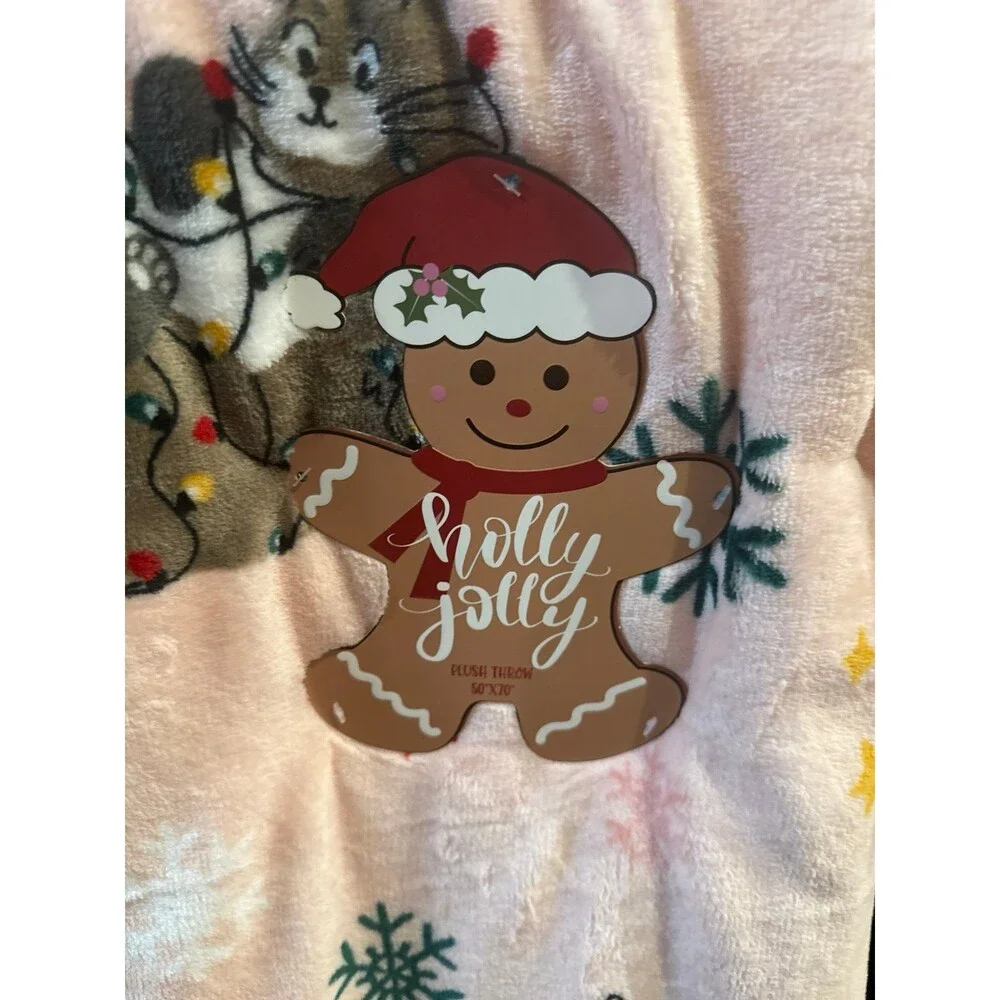 Viral CATS & CHRISTMAS FUN THROW BLANKET by Holly Jolly